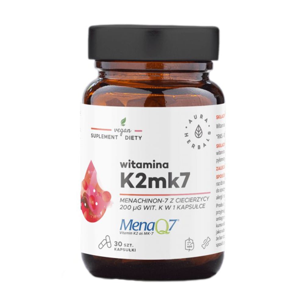 Уцінка! Вітамін К2 Aura Herbals Вітамін К2, 200 мкг, 30 капсул